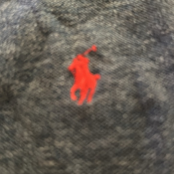 Polo by Ralph Lauren Vintage Pique Mesh Knit Polo Shirt in Heather Navy Size L - Picture 3 of 3